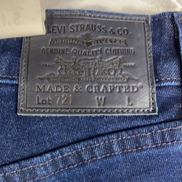 Levi's Made & Crafted High Rise‎ Skinny 721 Jeans With Knit Leg Trim 25/32 NWT - Picture 13 of 13